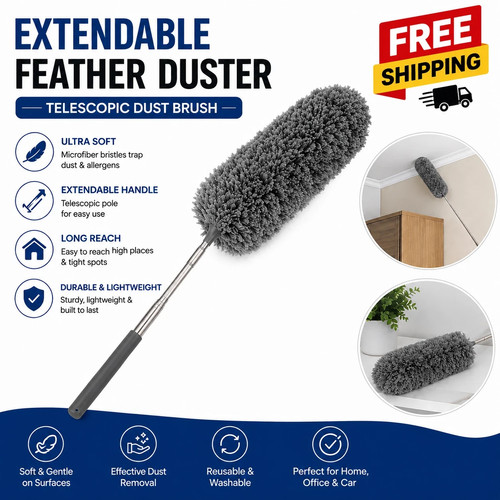 Extendable feather duster - extendable,