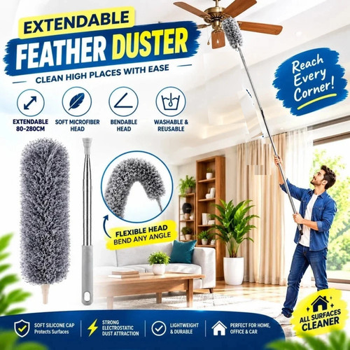 80cm extendable feather duster - extendable,