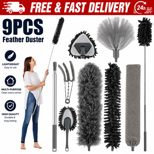 Feather duster set extendable - set,